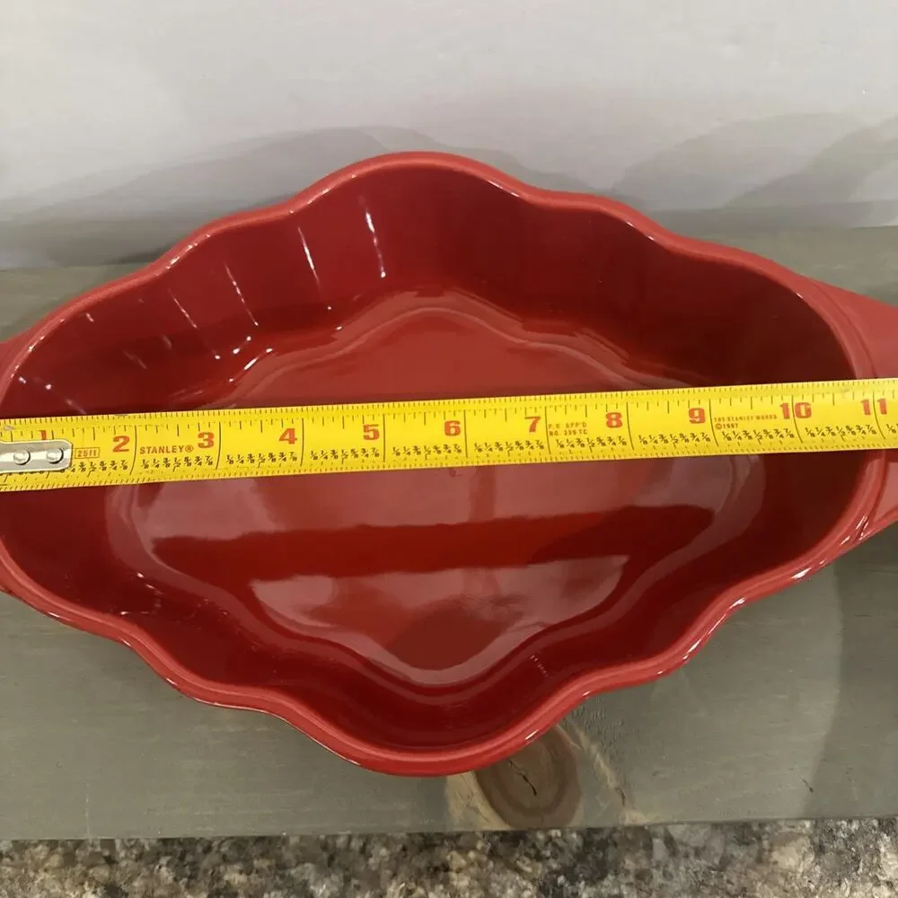 Chantal Red Talavera 2 Quart 93-TVC19-6 Bake Freeze Serve Stoneware 11” 2007